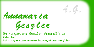 annamaria geszler business card